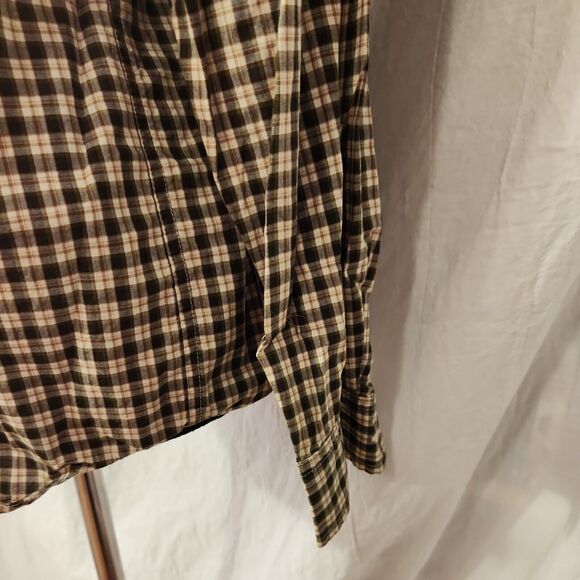 Lauren Ralph Lauren L 100% Cotton Plaid Lightweight Button Down Shirt Fall Color - Picture 5 of 12